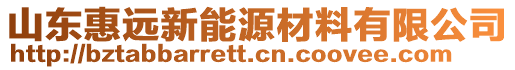 山東惠遠新能源材料有限公司