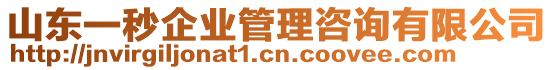 山東一秒企業(yè)管理咨詢有限公司