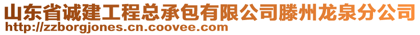 山東省誠建工程總承包有限公司滕州龍泉分公司