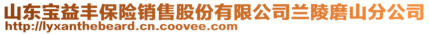 山东宝益丰保险销售股份有限公司兰陵磨山分公司