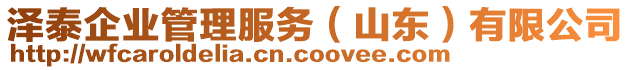 澤泰企業(yè)管理服務(wù)（山東）有限公司