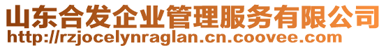 山東合發(fā)企業(yè)管理服務(wù)有限公司