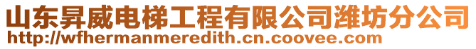 山東昇威電梯工程有限公司濰坊分公司