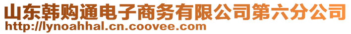 山東韓購通電子商務有限公司第六分公司