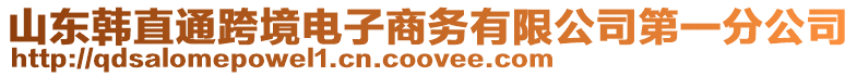 山東韓直通跨境電子商務(wù)有限公司第一分公司