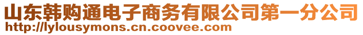 山東韓購通電子商務有限公司第一分公司