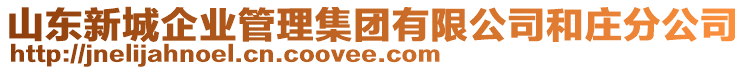 山東新城企業(yè)管理集團(tuán)有限公司和莊分公司