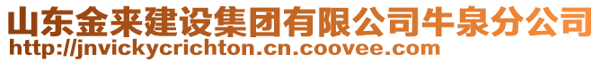 山東金來建設(shè)集團有限公司牛泉分公司