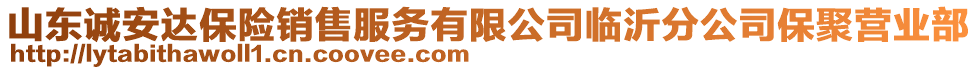 山东诚安达保险销售服务有限公司临沂分公司保聚营业部