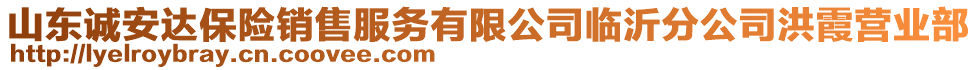 山東誠安達(dá)保險銷售服務(wù)有限公司臨沂分公司洪霞營業(yè)部