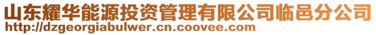 山東耀華能源投資管理有限公司臨邑分公司