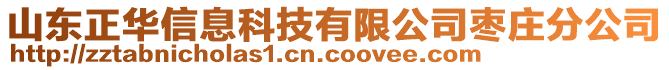 山東正華信息科技有限公司棗莊分公司