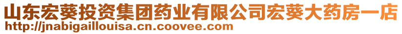 山東宏葵投資集團藥業(yè)有限公司宏葵大藥房一店