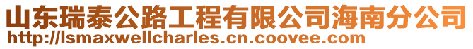 山東瑞泰公路工程有限公司海南分公司