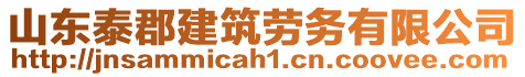 山東泰郡建筑勞務(wù)有限公司