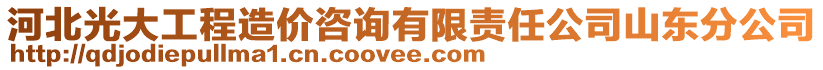 河北光大工程造價(jià)咨詢有限責(zé)任公司山東分公司