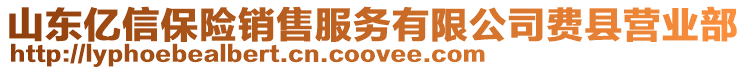 山東億信保險銷售服務有限公司費縣營業部