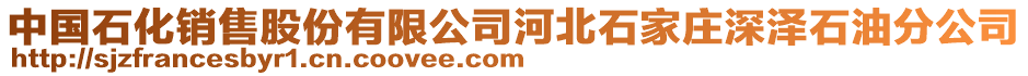 中國石化銷售股份有限公司河北石家莊深澤石油分公司