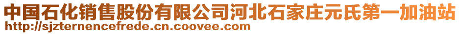 中国石化销售股份有限公司河北石家庄元氏第一加油站