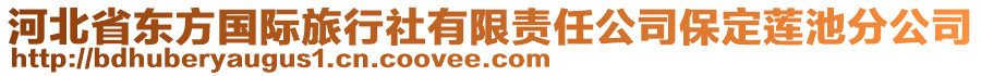 河北省東方國際旅行社有限責(zé)任公司保定蓮池分公司