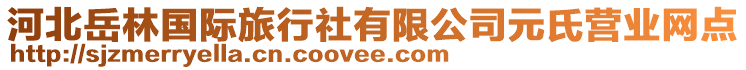 河北岳林國(guó)際旅行社有限公司元氏營(yíng)業(yè)網(wǎng)點(diǎn)