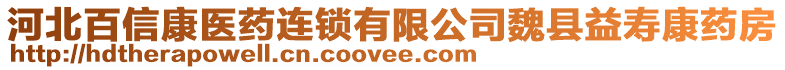 河北百信康醫(yī)藥連鎖有限公司魏縣益壽康藥房