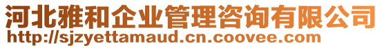 河北雅和企業(yè)管理咨詢有限公司