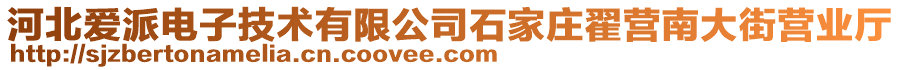 河北愛(ài)派電子技術(shù)有限公司石家莊翟營(yíng)南大街營(yíng)業(yè)廳