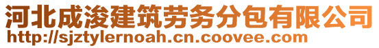 河北成浚建筑勞務(wù)分包有限公司