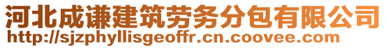 河北成謙建筑勞務(wù)分包有限公司