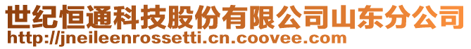 世紀恒通科技股份有限公司山東分公司