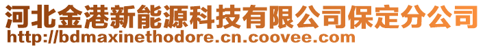 河北金港新能源科技有限公司保定分公司