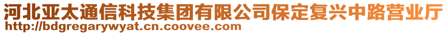 河北亞太通信科技集團(tuán)有限公司保定復(fù)興中路營(yíng)業(yè)廳