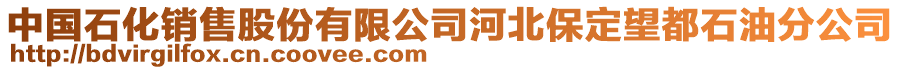 中國石化銷售股份有限公司河北保定望都石油分公司