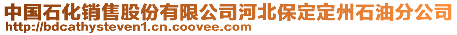 中國石化銷售股份有限公司河北保定定州石油分公司