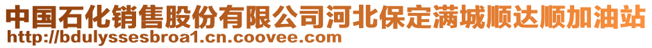 中国石化销售股份有限公司河北保定满城顺达顺加油站