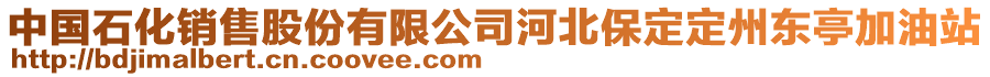 中國(guó)石化銷售股份有限公司河北保定定州東亭加油站