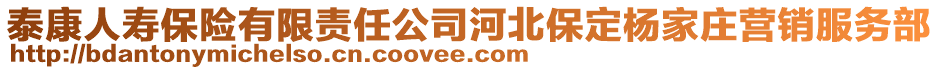 泰康人壽保險有限責任公司河北保定楊家莊營銷服務(wù)部