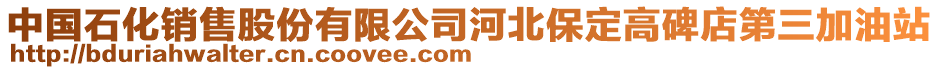 中国石化销售股份有限公司河北保定高碑店第三加油站