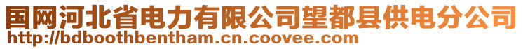 國(guó)網(wǎng)河北省電力有限公司望都縣供電分公司