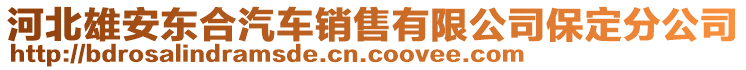 河北雄安東合汽車銷售有限公司保定分公司