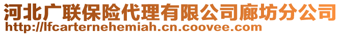 河北廣聯(lián)保險代理有限公司廊坊分公司