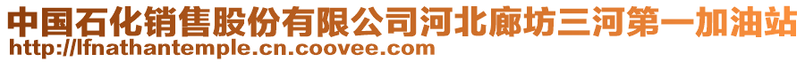 中國(guó)石化銷售股份有限公司河北廊坊三河第一加油站