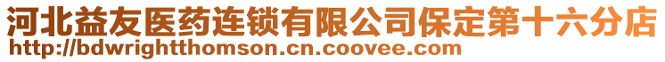 河北益友醫(yī)藥連鎖有限公司保定第十六分店