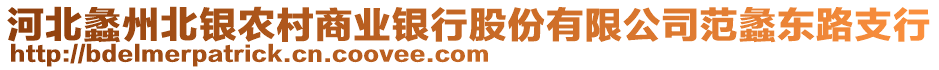 河北蠡州北銀農(nóng)村商業(yè)銀行股份有限公司范蠡東路支行