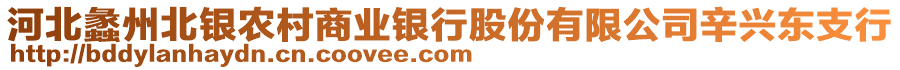 河北蠡州北銀農(nóng)村商業(yè)銀行股份有限公司辛興東支行