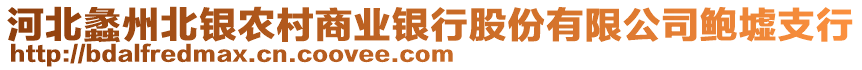 河北蠡州北銀農(nóng)村商業(yè)銀行股份有限公司鮑墟支行