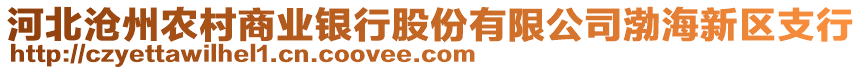 河北滄州農(nóng)村商業(yè)銀行股份有限公司渤海新區(qū)支行
