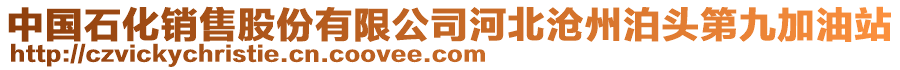 中國(guó)石化銷售股份有限公司河北滄州泊頭第九加油站