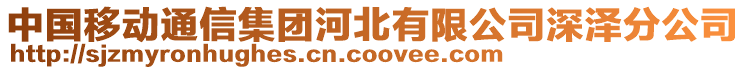 中國移動通信集團河北有限公司深澤分公司